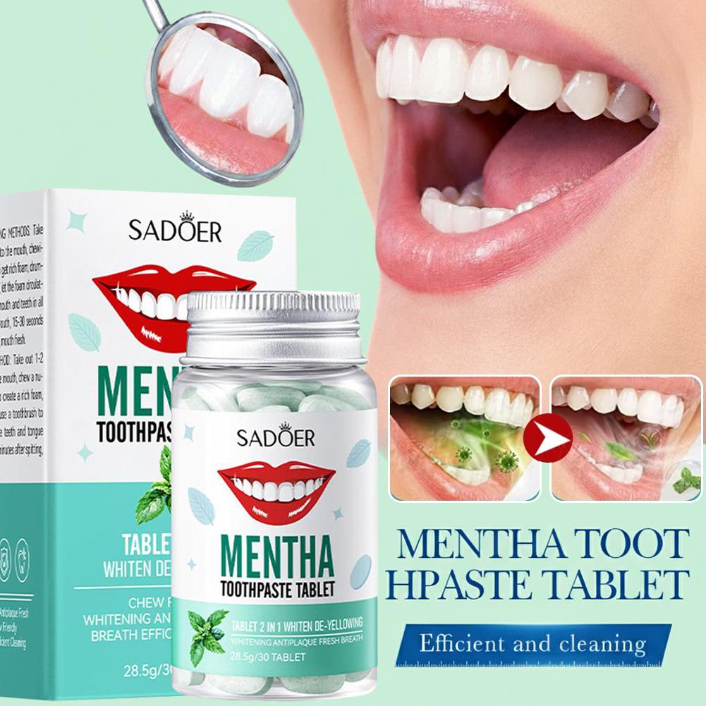 Teeth Whitening Treatment - 30 шт. твердых таблеток зубной пасты