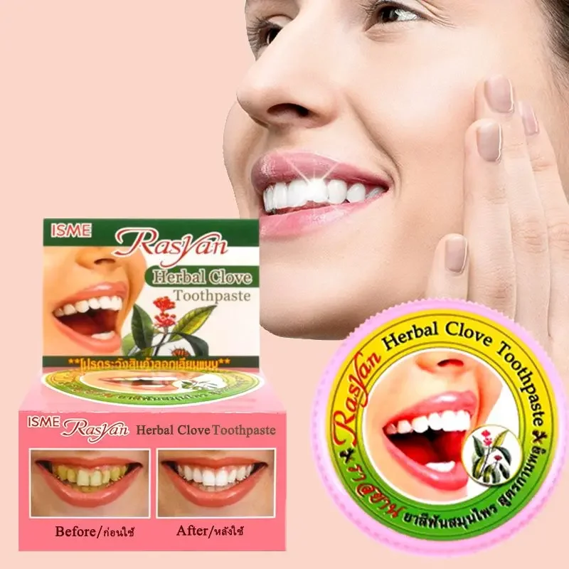 Teeth Whitening Q&M - Тайский зубной порошок с гвоздикой и