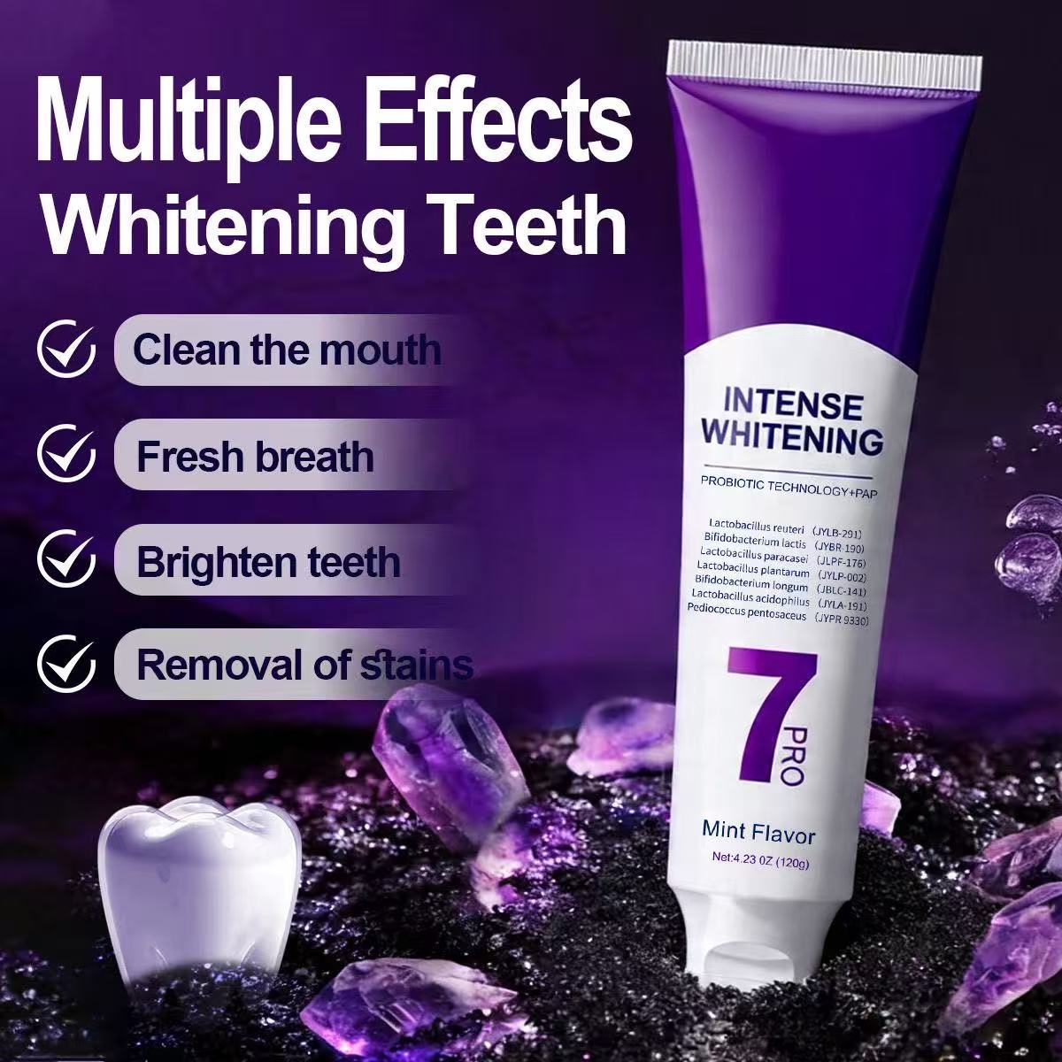 Зубная паста 7-Pro Probiotic W – обзор и цена Teeth Whitening Treatment