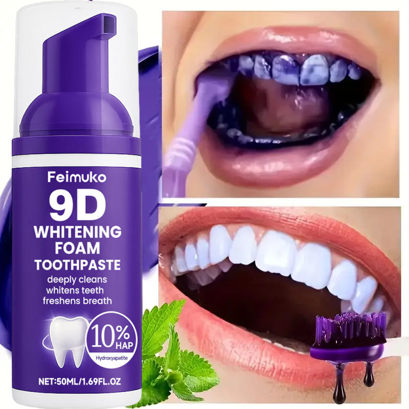 Зубная паста-мусс 9D Purple дл – обзор и цена Teeth Whitening Treatment