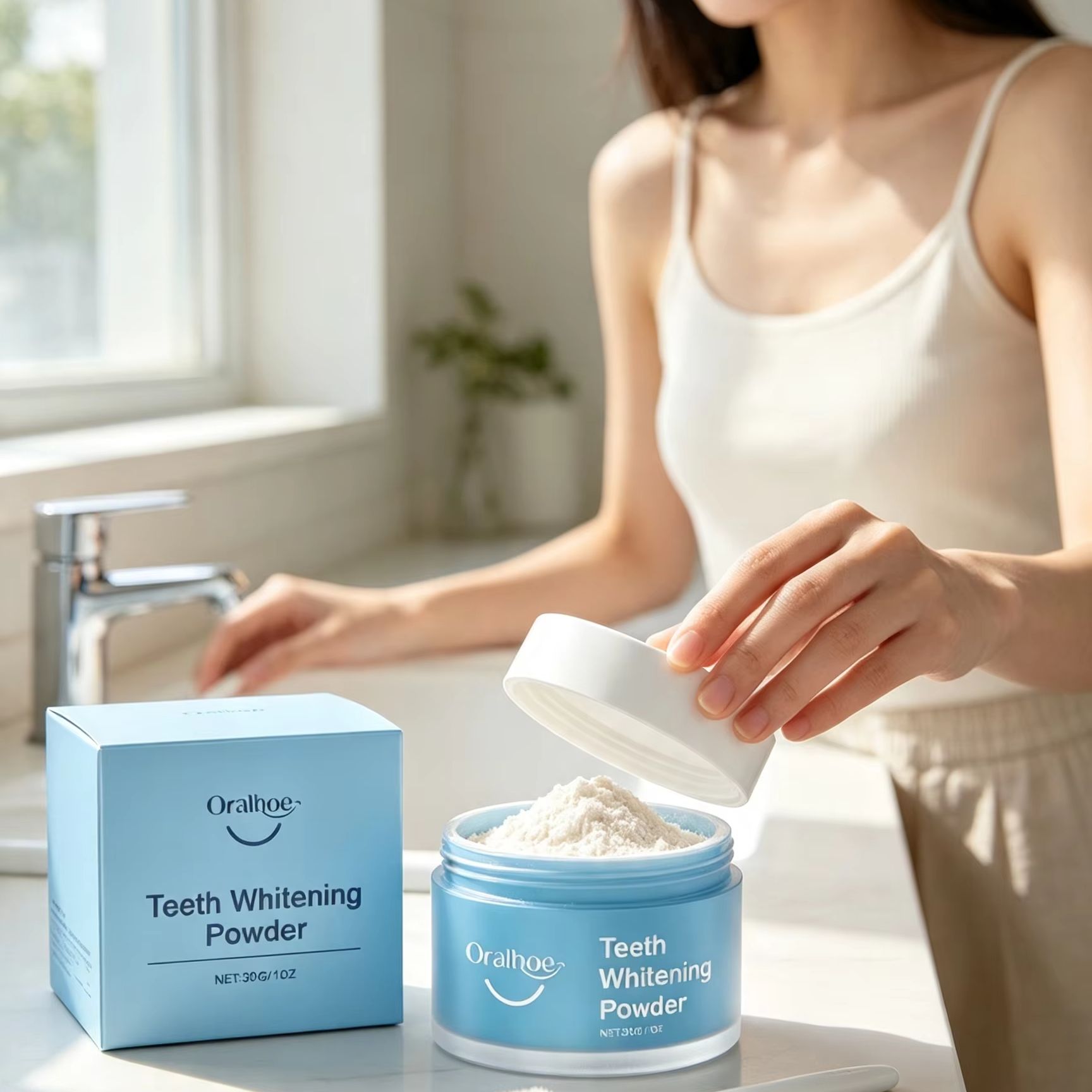 Зубной порошок Oralhoe для чис – обзор и цена Teeth Whitening Q&M