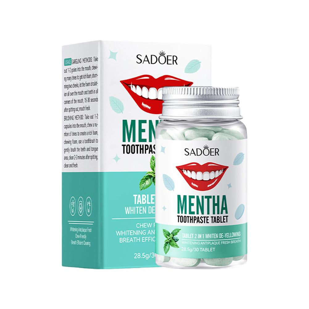 Мятная твердая зубная паста Та – обзор и цена Teeth Whitening Q&M